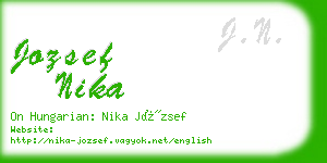 jozsef nika business card